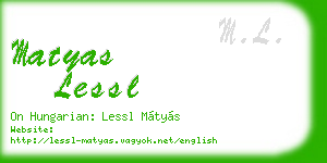 matyas lessl business card